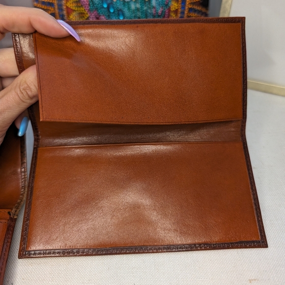 Brahmin Brown Wallet W/Checkbook Pen Holder - Picture 11 of 14